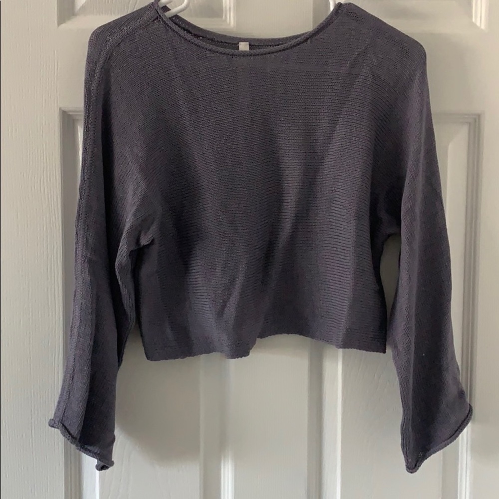 Aritzia purple cotton sweater